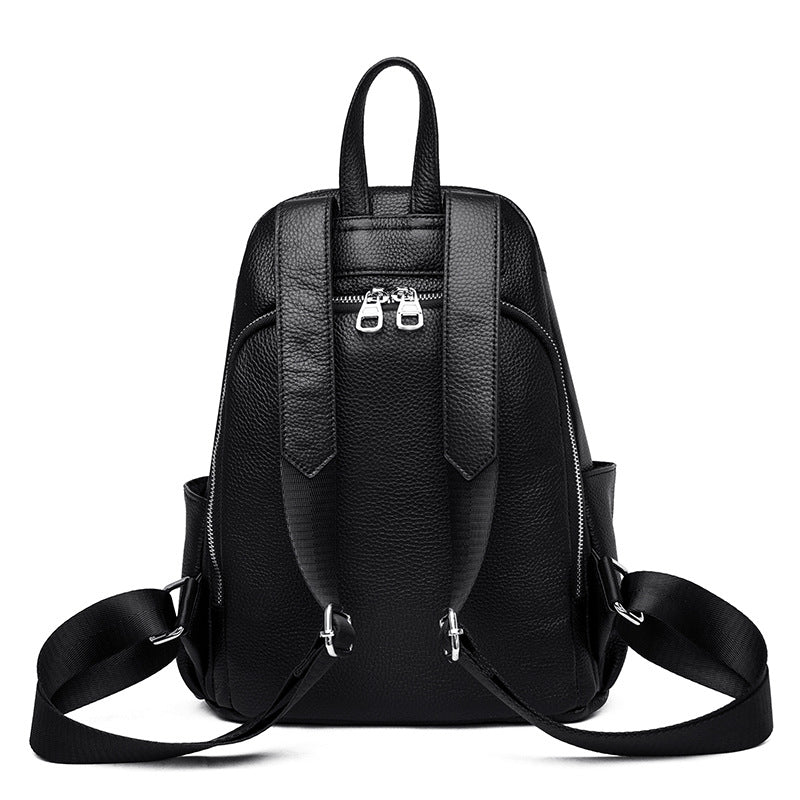 Anti-theft Female Head Layer Cowhide College Outdoor Leisure Travel Backpack