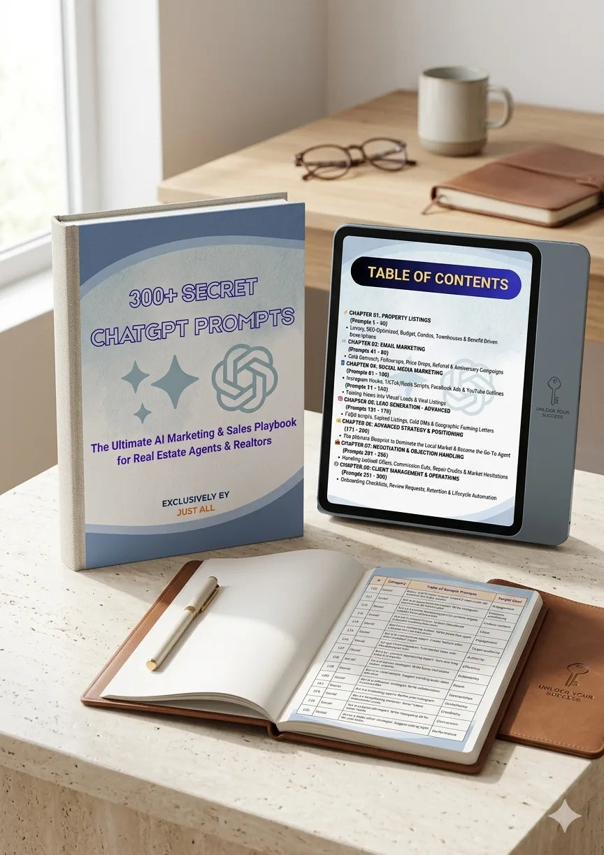 300+ Secret ChatGPT Prompts for Real Estate Agents - Ultimate Marketing Playbook (Digital Download)